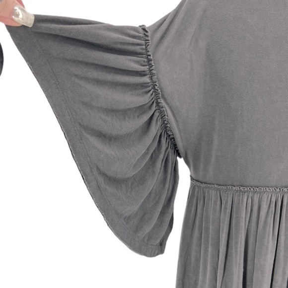 Urban Outfitters Ruffle Babydoll Frock Gray oversized Dress Size S - Picture 4 of 8
